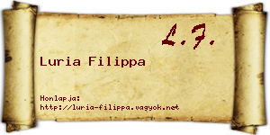 Luria Filippa névjegykártya