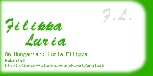 filippa luria business card